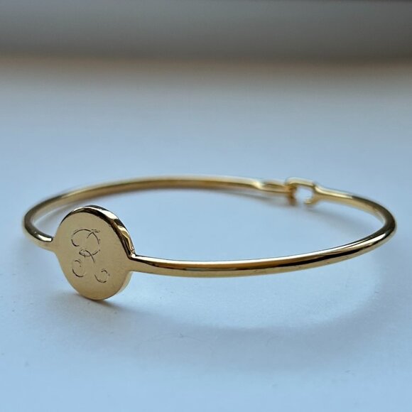 Sarah Chloe Gold-Plated Monogram Initial Bracelet - Picture 4 of 14